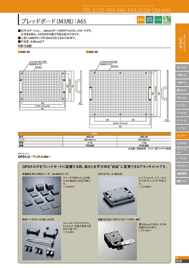 A65 46 Breadboard For M3 Suruga Seiki Misumi Indonesia