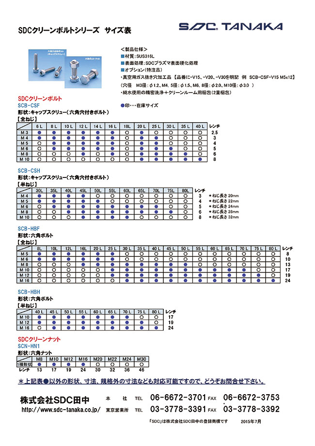 Sdc Clean Bolt Cap Screw Tanaka Screw Misumi Indonesia